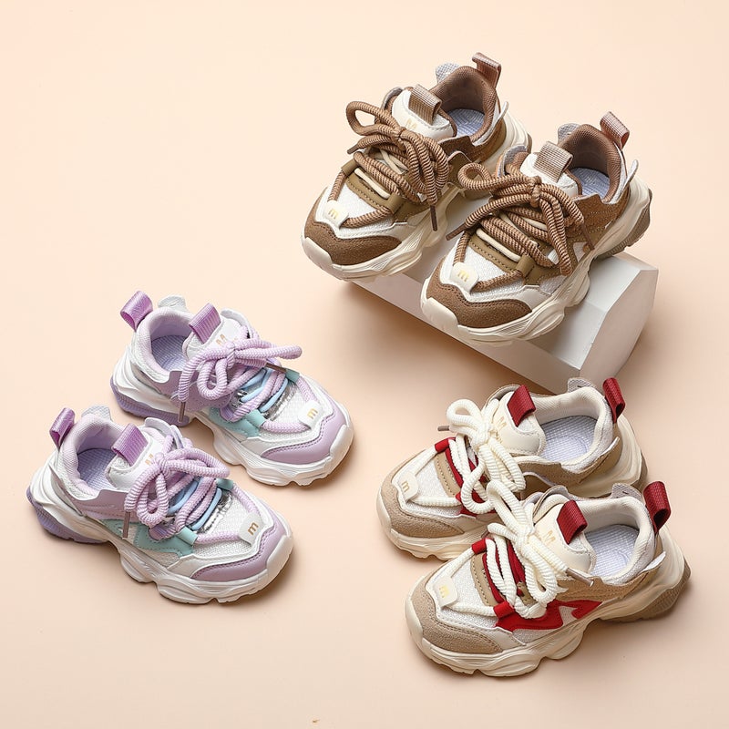 Women'S Shoes Sneaker Comfortable Mesh 2025 Spring New Children'S Middle And Big Children'S Girls Casual Torre Shoes Internet Red Shoes - Image 2