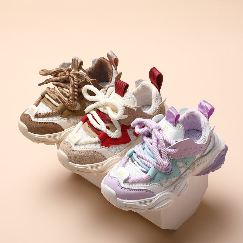 Women'S Shoes Sneaker Comfortable Mesh 2025 Spring New Children'S Middle And Big Children'S Girls Casual Torre Shoes Internet Red Shoes - Image 3