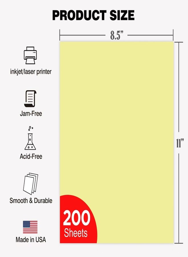 WritePads Veritas Colored Copy Paper,Multi-Purpose paper,Colored Printer Paper 8.5” x 11”, 20 lb / 90 GSM, Canary 200 Sheets (1 Reams)，Made in USA - Image 2
