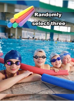 Haidue 3 Pack Random Colors Pool Noodles Water Float Aid Noodle Foam Float 5+ Children Adults  - Image 1