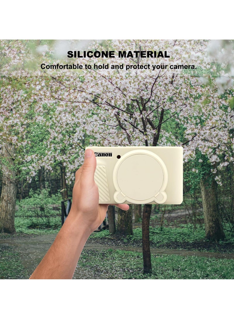 Silicone Camera Case for Canon PowerShot SX740 SX730 Digital Camera, SX740 Camera Soft Case Cover Rubber Camera Sleeve with Removable Lens Cover - Image 5
