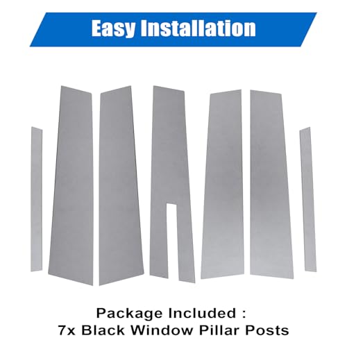 FZJDSD 7PCS Glossy Black Pillar Posts Decal Sticker Compatible with Ford Taurus 2010-2019 Black Window Pillar Posts Door Window Trim Cover,Door Window Cover Trim - Image 5