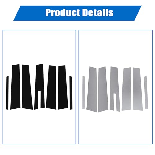 FZJDSD 7PCS Glossy Black Pillar Posts Decal Sticker Compatible with Ford Taurus 2010-2019 Black Window Pillar Posts Door Window Trim Cover,Door Window Cover Trim - Image 4
