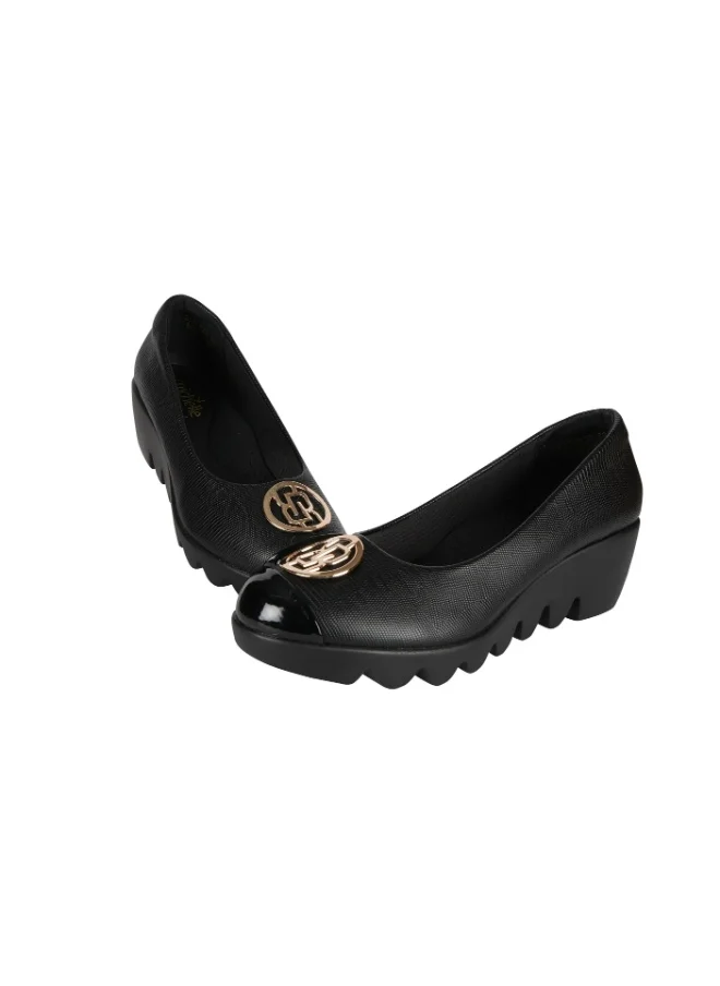 Michelle Morgan 092-2568 Michelle Morgan Ladies Wedge Shoes 219RJB02 Black