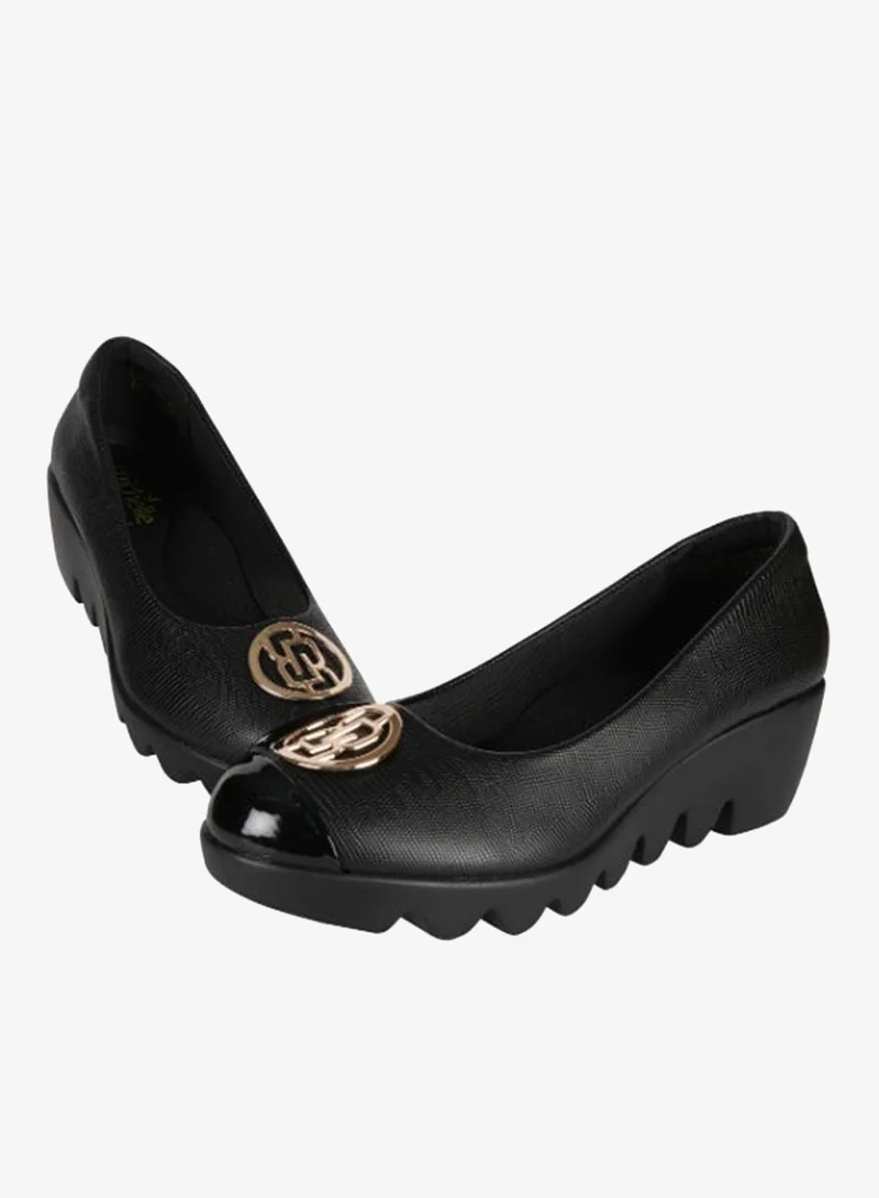 Michelle Morgan Black 092-2568 Michelle Morgan Ladies Wedge Shoes 219RJB02 Black for Women | Best Price UAE