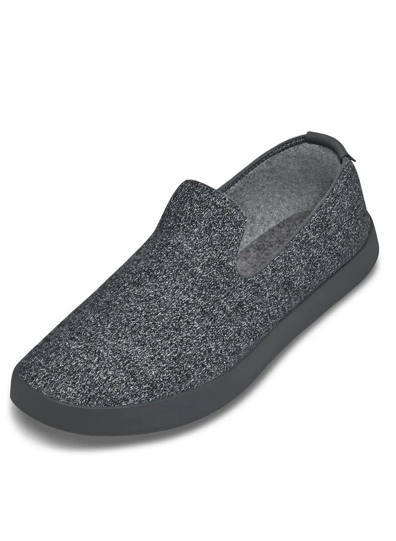 اول بيردز Men's Wool Loungers - Natural Grey (Dark Grey Sole)