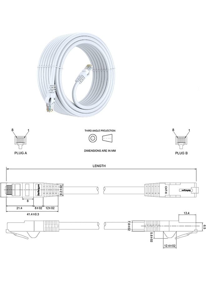 ميلفي كابل باتش RJ45 – كابل إيثرنت Cat 6، كابل شبكة عالي السرعة للإنترنت، الألعاب، والبث – طول 10 متر، نقل بيانات فائق السرعة، اتصال موثوق للاستخدام المنزلي أو المكتبي - Image 2