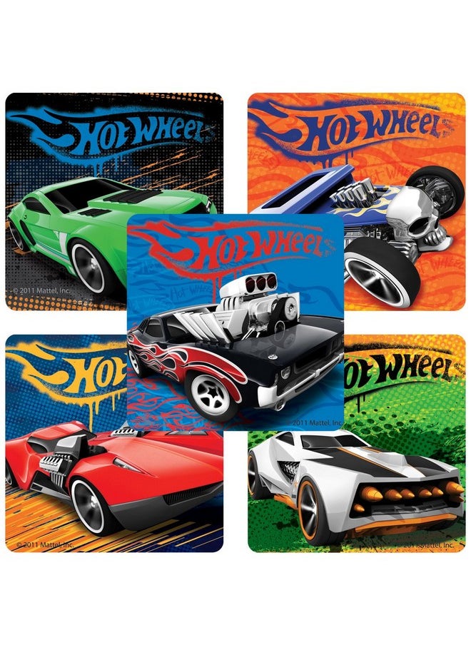 سمايل مايكرز - ملصقات Hot Wheels الكلاسيكية - لوازم حفلات أعياد الميلاد والهدايا - 100 لكل عبوة - Image 1