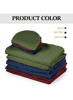 Kinlop 3 Pack Microfiber Massage Table Sheet Set Of 3 Pcs 3 Colors Flat Massage Table Cover Light Soft Massage Fitted Sheet Massage Face Rest Cover For Beauty Salon Spa (Burgundy, Navy Blue, Army Green)  - Image 4