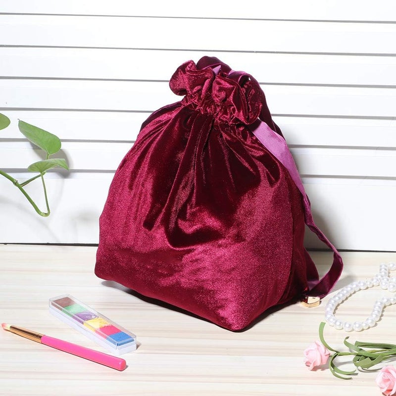 كلاراكو حقيبة مكياج للنساء والفتيات، حقيبة تخزين محمولة من مادة مخملية مع رباط للحقيبة ومنظم مستحضرات التجميل أثناء السفر - مقاسين Optioklarakol(#3) - Image 4