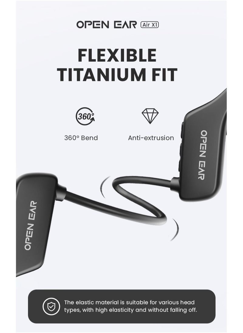 SMARXS - Smarxs Openear Bone X1  Bone Conduction Headset Neckband Sound Stereo Ear Hook Bluetooth Waterproof Bluetooth Wireless Sport. White Color - Image 1