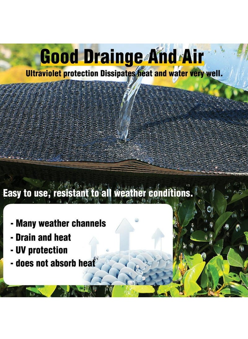 4x6m Black Shade Net, Sunblock Shade Cloth with Grommets for Outdoor Patio and Garden