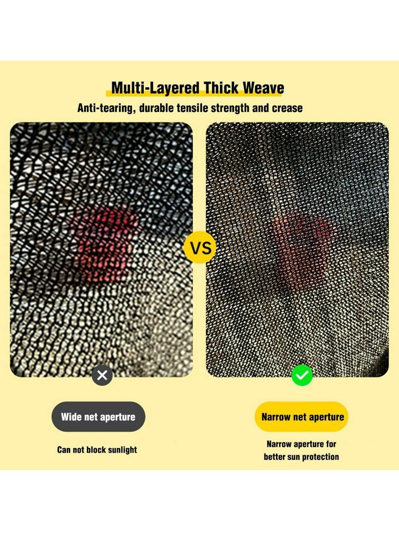4x6m Black Shade Net, Sunblock Shade Cloth with Grommets for Outdoor Patio and Garden