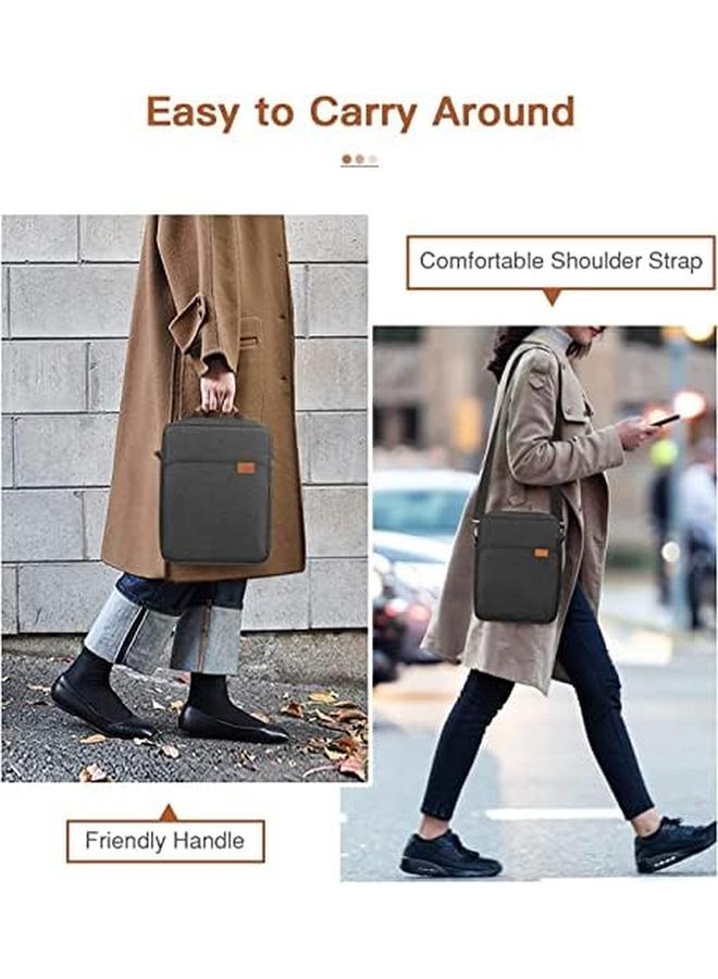 إيروريكس حقيبة حمل للكمبيوتر اللوحي مقاس 9 11 بوصة تناسب جهاز Ipad Air 5 مقاس 10.9 بوصة 2022 وipad Pro 11 M2 2022 2018 وipad 10Th 10.9 وAir 4 10.9 وTab S8 2022 مع مقبض وحزام كتف باللون الأسود - Image 4