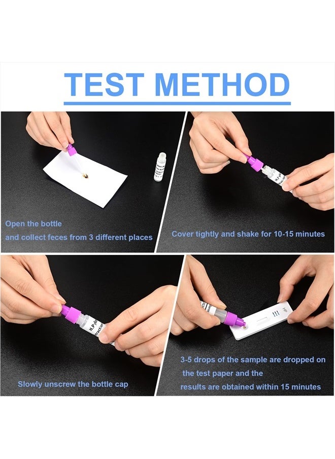 Evuioas - Helicobacter Pylori Stool 2 Test Kits, H. Pylori，h. Pylori Stool (Antigen) 10-15 Minutes of Quick Home Testing, The Result is Highly Accurate, Easy to Read and use - Image 1