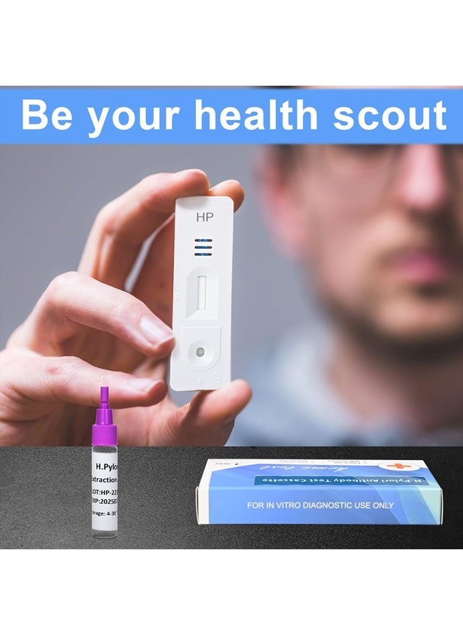 Evuioas - Helicobacter Pylori Stool 2 Test Kits, H. Pylori，h. Pylori Stool (Antigen) 10-15 Minutes of Quick Home Testing, The Result is Highly Accurate, Easy to Read and use - Image 1