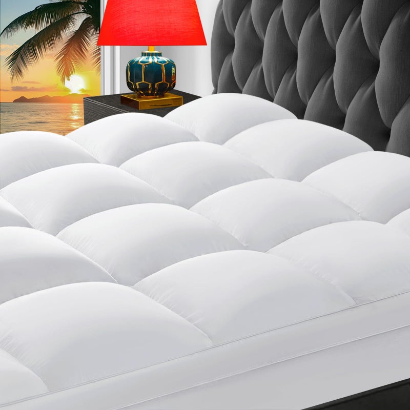 CHOKIT Full Mattress Topper Extra Thick Pillow Top Mattress Pad for Back Pain Relief Cooling Bed Topper Mattress Cover with 821 Inch Deep Pocket
