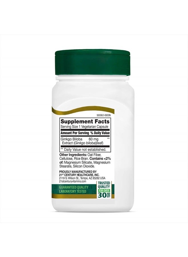 21st Century Ginkgo Biloba Extract Veg Capsules, 60 Count - Image 5