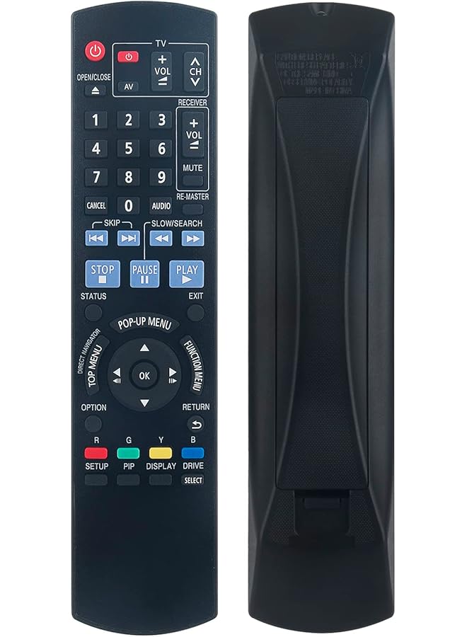 The Bros N2QAYB000511 Replacement Remote fit for Panasonic Blu-ray Disc Player DMP-BDT300 DMP-BDT300GA DMP-BDT300GC DMP-BDT300GN DMP-BDT300PU DMPBDT300 DMPBDT300GA DMPBDT300GC DMPBDT300GN DMPBDT300PU - Image 1