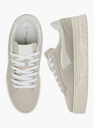 kangaROOS Women's Solid Sneakers with Lace-Up Closure