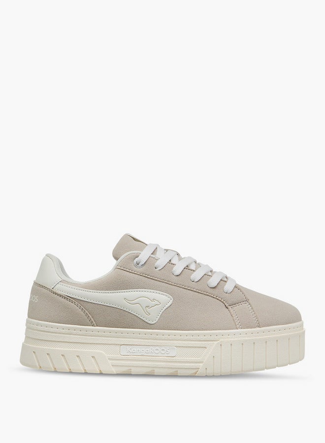kangaROOS Women's Solid Sneakers with Lace-Up Closure - Image 3