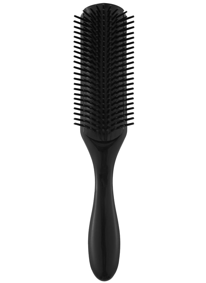 Enjoy Holiday 1981 - Hair Brush for Women Men Curly Wet or Dry Hair Classic Detangling Brushes 9 Row for Natural Thick Hair Blow Styling Separating Shaping Defining Curls Tools Travel Bristle Hairbrush - Image 1