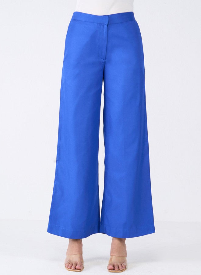 SALT ATTIRE Women High-Rise Blue Parallel Trousers - Image 1