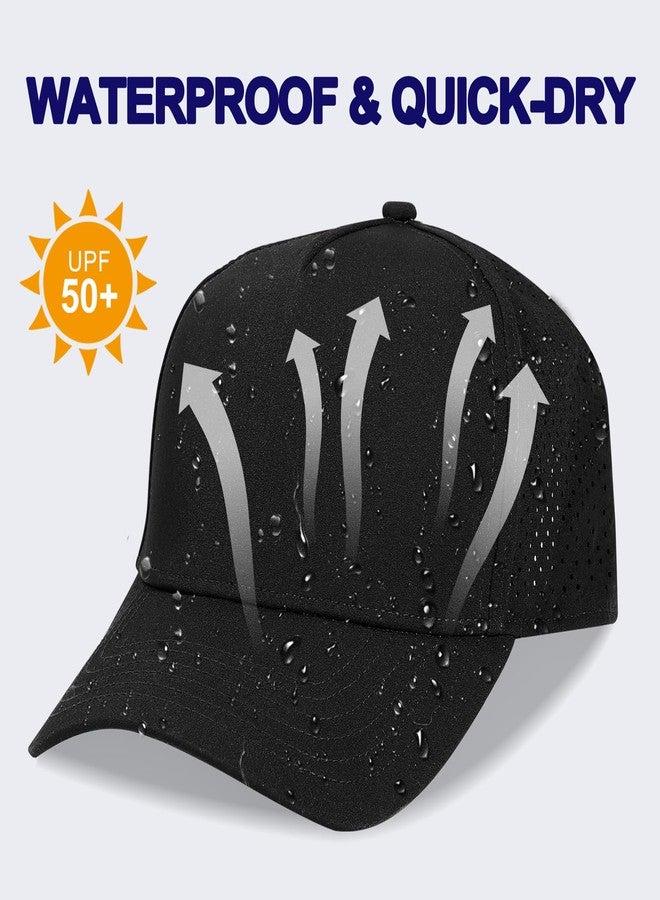 Ztl Oversize XL XXL Trucker Hat for Men, Structured 5 Panel Snapback Performance Laser Cut Quick Dry Hat for Big Heads 23.5"-26" Black - Image 3