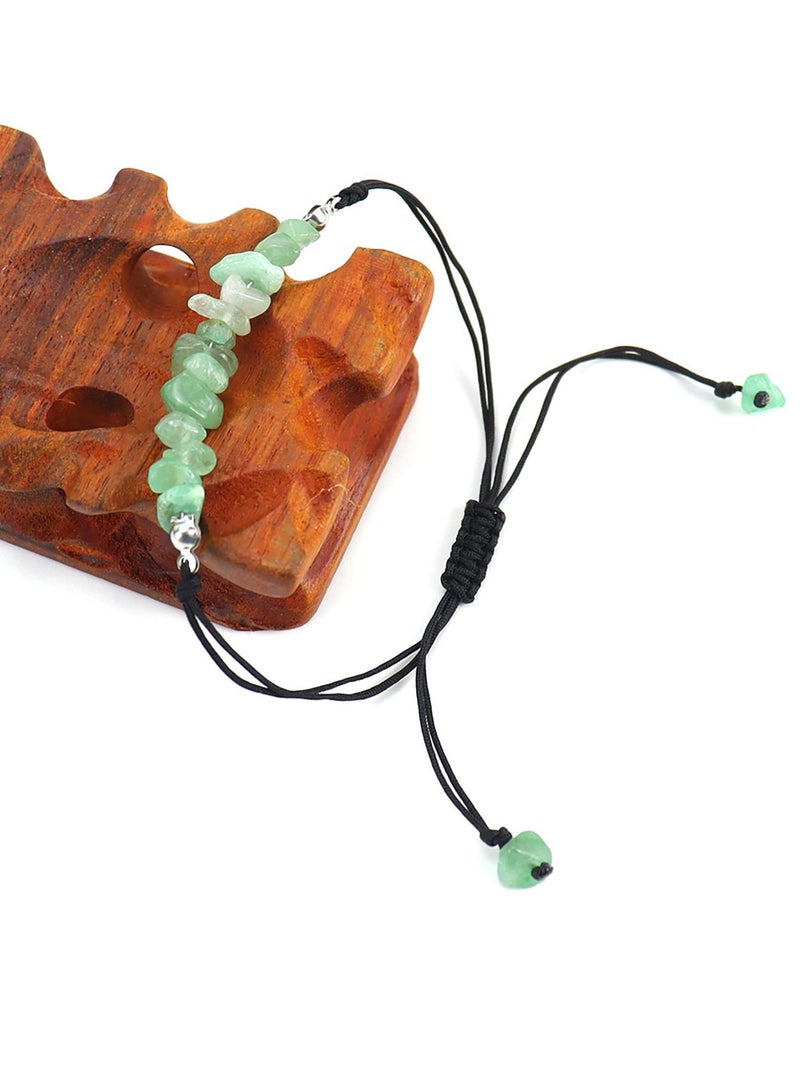 12-Piece Natural Gemstone Crystal Chip Bracelet Set for Women - Handmade Irregular Bead Bracelets for Yoga, Reiki, and Anxiety Relief - Image 4