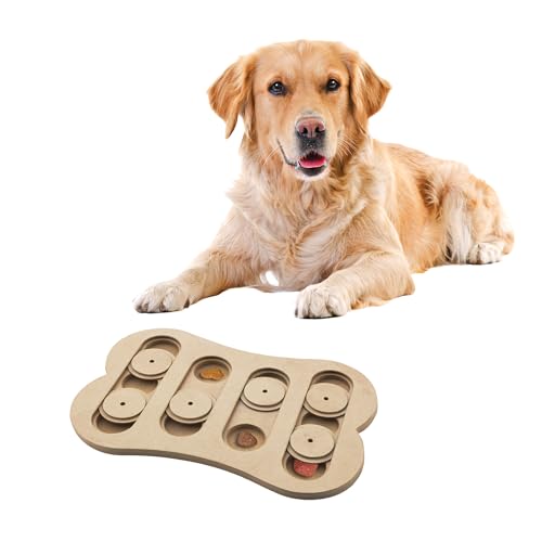 SPOT Ethical Pet Interactive Seek-A-Treat Shuffle Bone Toy Puzzle That Will Improve Your Dog's IQ, Specially Designed for Training Treats - Image 1