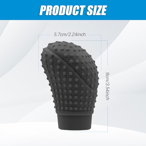 Zufoty Car Gear Shift Knob Cover, Gear Shift Knob Cover Car Protect Accessories, Car Shift Protector Cover Protector, Silicone Automatic Gear Shift Knob Cover Universal for Most Cars - Image 2