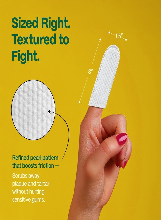 دوكو مناديل تنظيف أسنان الكلاب من دوكو، مناديل تنظيف أسنان للأصابع للقطط والكلاب، تزيل البلاك والجير، وتنعش النفس، لا تحتاج إلى شطف، مجموعة تنظيف أسنان الحيوانات الأليفة سهلة وفعالة للعناية بالفم (بنكهة الجريب فروت، 50 منديل) - Image 3