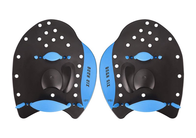 GREUS Unisex Swim Hand Paddles Gloves Swimming Training Paddles with Adjustable Straps Aquatic Gloves Water Resistance Aqua Fit Workout Fitness Gear, for Women Men Teens Kids (M) - Image 2