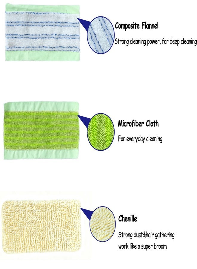 EaseYourDay Wet and Dry Mop, Super Firm Clip on Pads, 3 Washable Mop Pads, Lightweighted&Sturdy Aluminum Pole - Image 4
