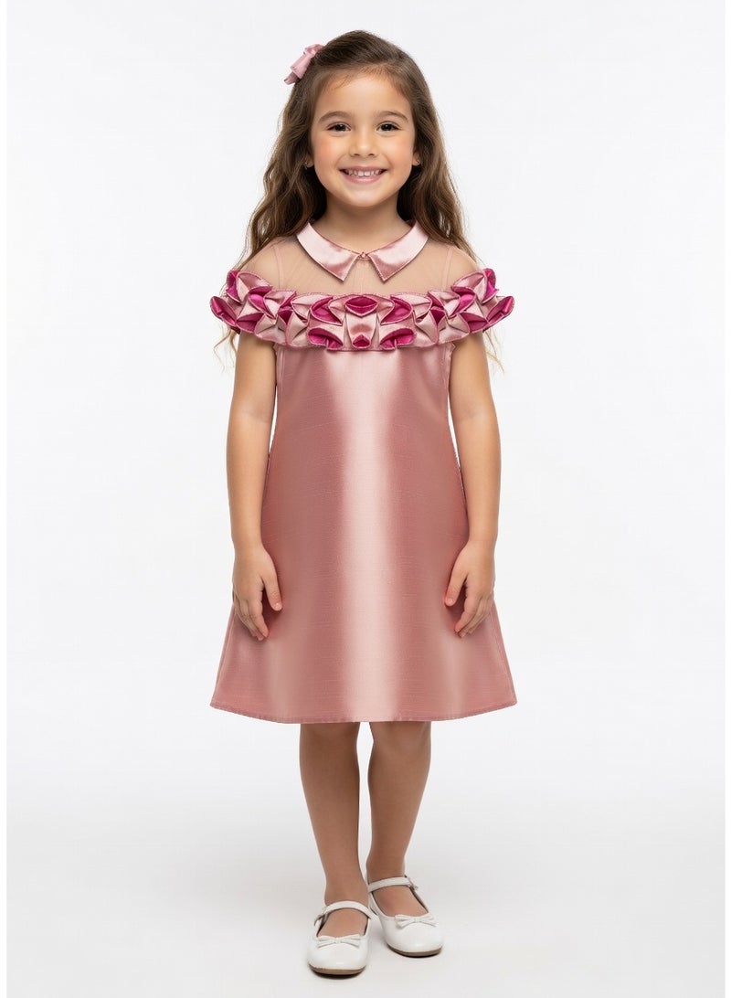 Queen PRINCES MAROON Girls Party Dress, Princess Dress Party Wear Wedding Evening Formal Pageant Dance Gown for Birthday Kid Girls Elegant - Image 2