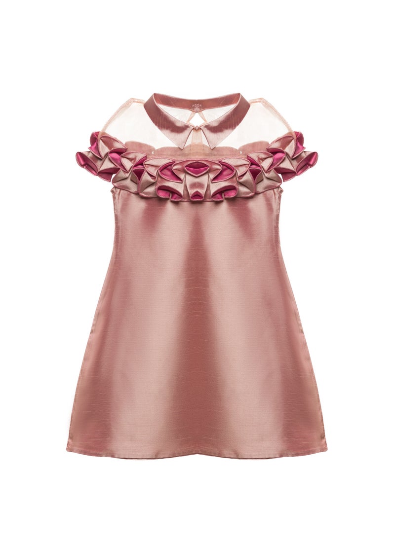 Queen PRINCES MAROON Girls Party Dress, Princess Dress Party Wear Wedding Evening Formal Pageant Dance Gown for Birthday Kid Girls Elegant - Image 3