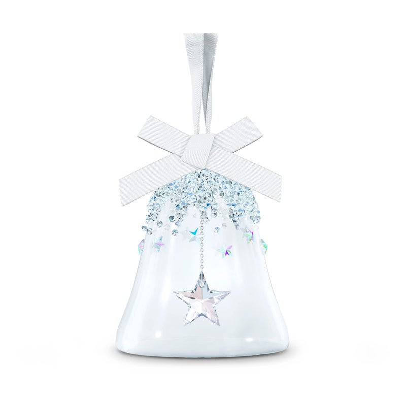SWAROVSKI Bell  Star Holiday Ornament Small Clear Crystals