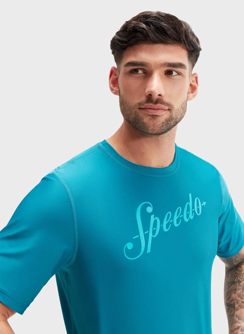 speedo Printed Rash Guard T-Shirt
