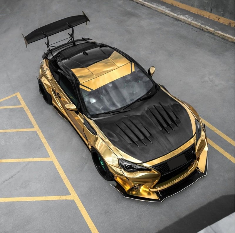 HOME13™ Mirror Gold Chrome Vinyl Wrap Car DIY Wrap Sheet Roll Film Sticker Decal Rated for Automotive Use (12 x 62) - Image 3