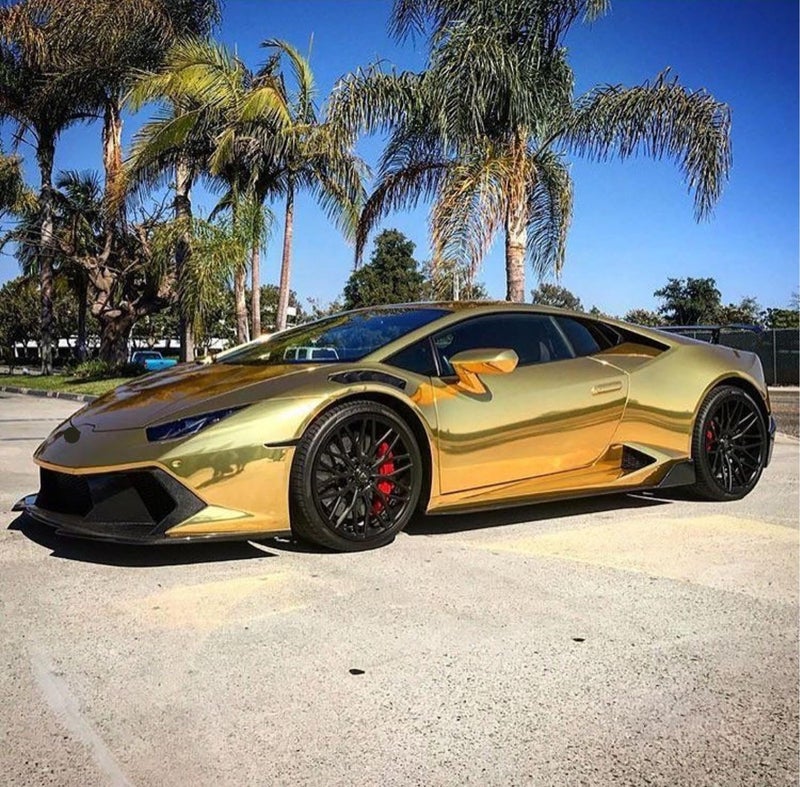 HOME13™ Mirror Gold Chrome Vinyl Wrap Car DIY Wrap Sheet Roll Film Sticker Decal Rated for Automotive Use (12 x 62) - Image 5