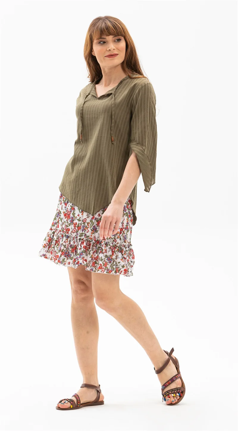 Eliş Şile Bezi Rhodes Seekers Blouse Khaki Hk