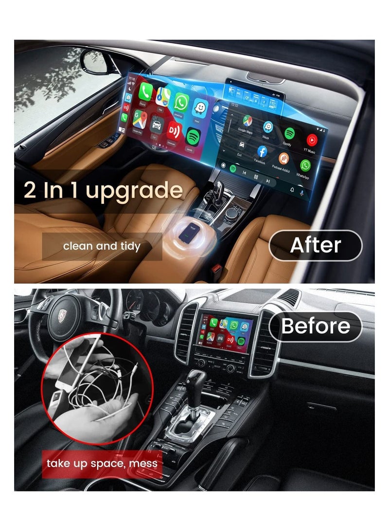 Carlinkit 4.0 Wireless Android Auto & Wireless CarPlay Adapter - Realize Wireless Dual System, Fit for Factory OEM CarPlay & for i Phone 14+ Below - Image 5