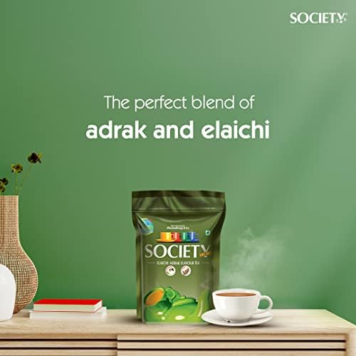 Society Elaichi Adrak Chai | 250 g Pouch | Pack of 1 | Society Tea | Ginger & Cardamom | Refreshing & Tasteful | All Natural Ingredients | No preservatives - Image 4