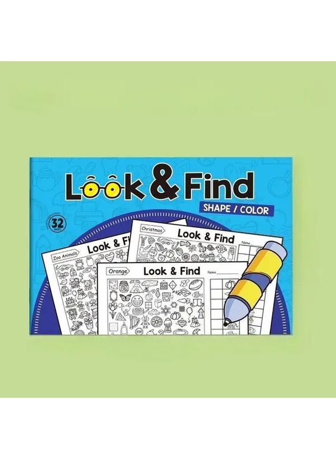 كتاب تلوين للبحث عن الصور المخفية نشاط تعليمي بألغاز - Image 1