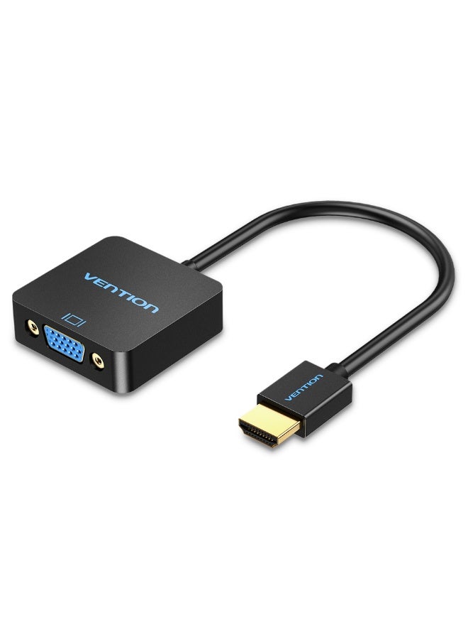 VENTION HDMI to VGA Converter with Female Micro USB and Audio Port  0.15M Black Model # ACRBB - Image 1