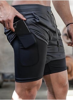 GROIC Mens Running Shorts，Quick Dry Workout Running Shorts for Men，2-in-1 Stealth Shorts，Gym Yoga Outdoor Sports Shorts with Pockets-XXL  - Image 5