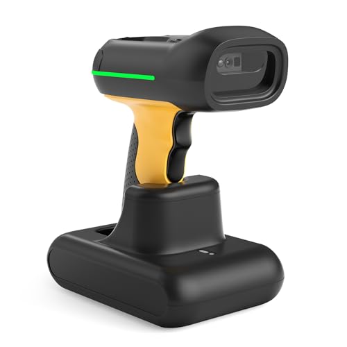 Inateck Industrial Barcode Scanner Wireless, 2D QR Code Scanner with Smart Charging Stand, IP67 Waterproof and Dustproof, Barcode Reader with 2600mAh Battery，Handscanner with App & SDK, BCST-75S - Image 1