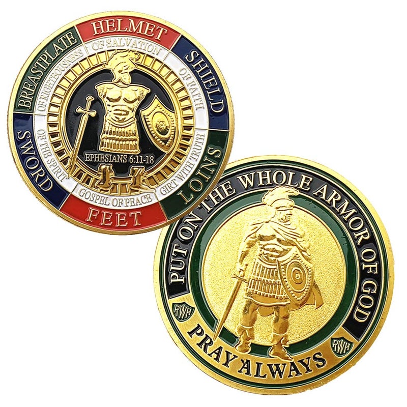 Glamtune Armor of God Challenge CoinPrayer Coin Collectors Medallion - Image 2