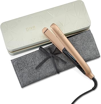 Diva Pro Styling Precious Metals Touch Straightener Rose Gold with Macadamia Argan Oil and Keratin Infused Ceramic Plates PRO201 - Image 1