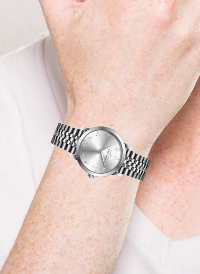 MARTINI Elegant Martini Men's Watch Stylish Silver Dial Stainless Steel Band Water Resistant Perfect for Casual and Formal Wear - Image 2